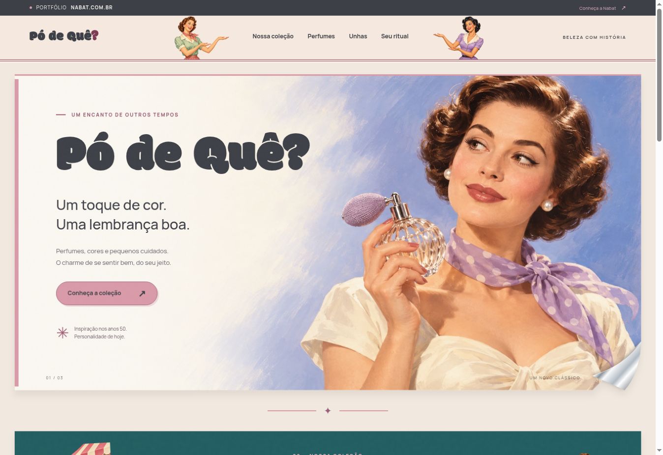 Captura real do projeto conceitual Pó de Quê?